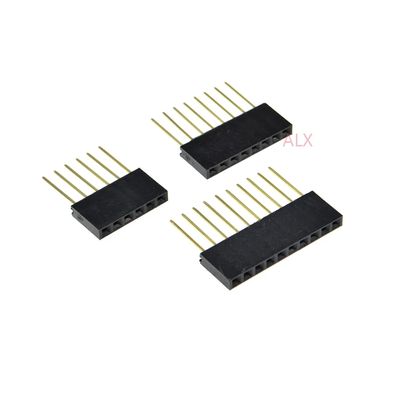 20 sztuk 8/10 PIN jeden rząd prosto trzpień żeński nagłówek 2.54MM PITCH PIN długi 11MM złącze paska gniazdo 1X6 1x8 1x10 6P/8P/10P — zdjęcie 3