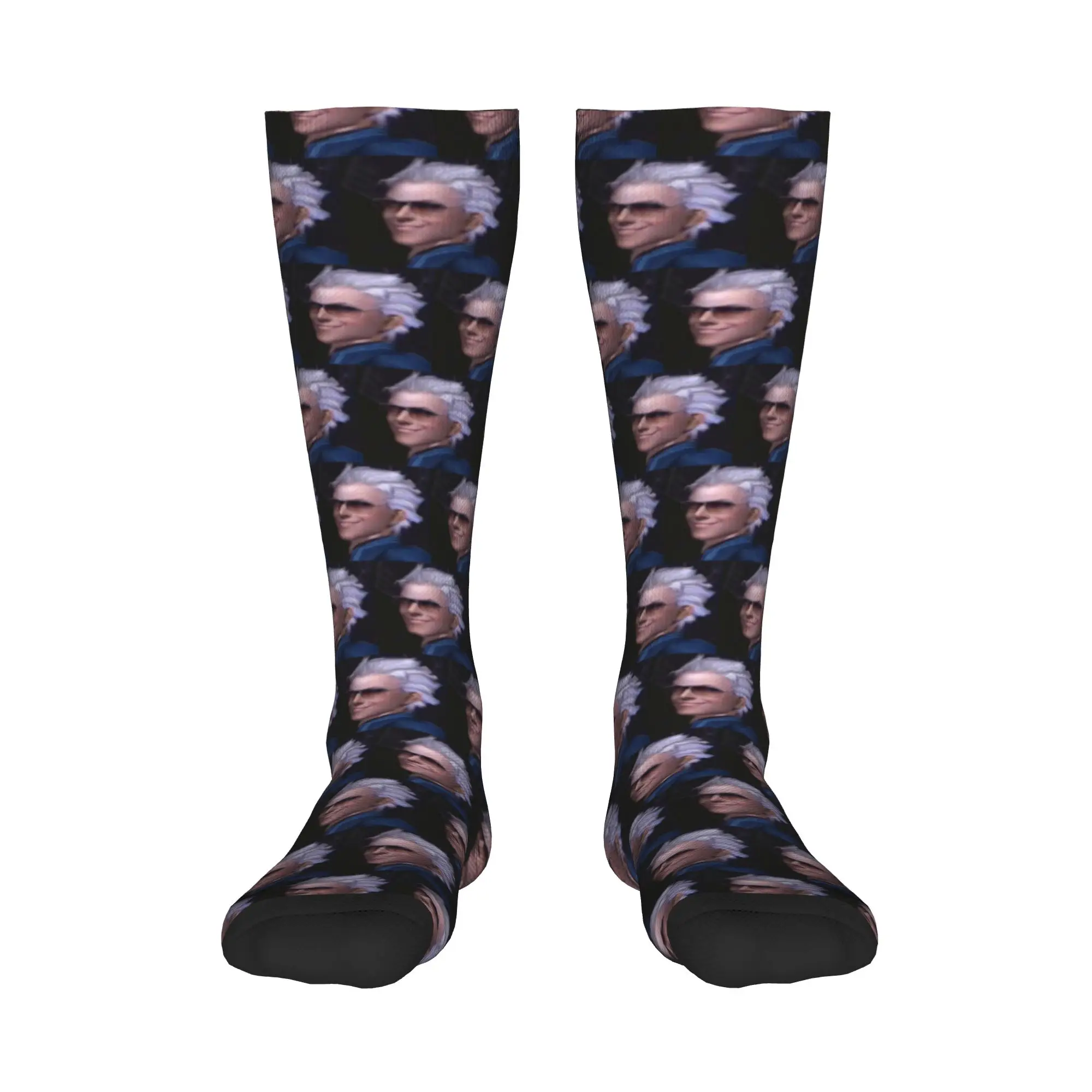 

All Seasons Crew Stockings Vergil From the Devil May Cry Series Socks Fashion Hip Hop Long Socks Accessories for Men Women