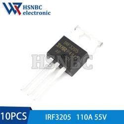 10Pcs/Lot IRF3205 IRF3205PBF TO-220 110A 55V N-Channel Power MOSFET Transistor 100% New Original