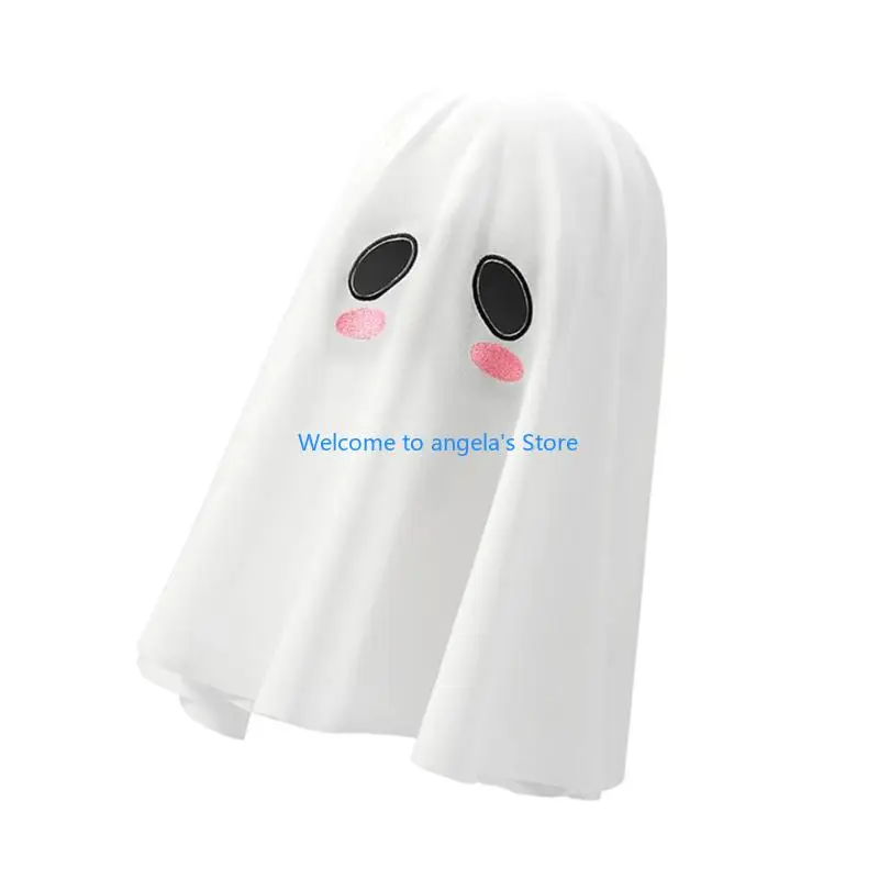 X4YC Elastic Halloween Ghostly Head Covering With Lightweight Polyester Perfect For Spooky Theme Parties And Stage Performances