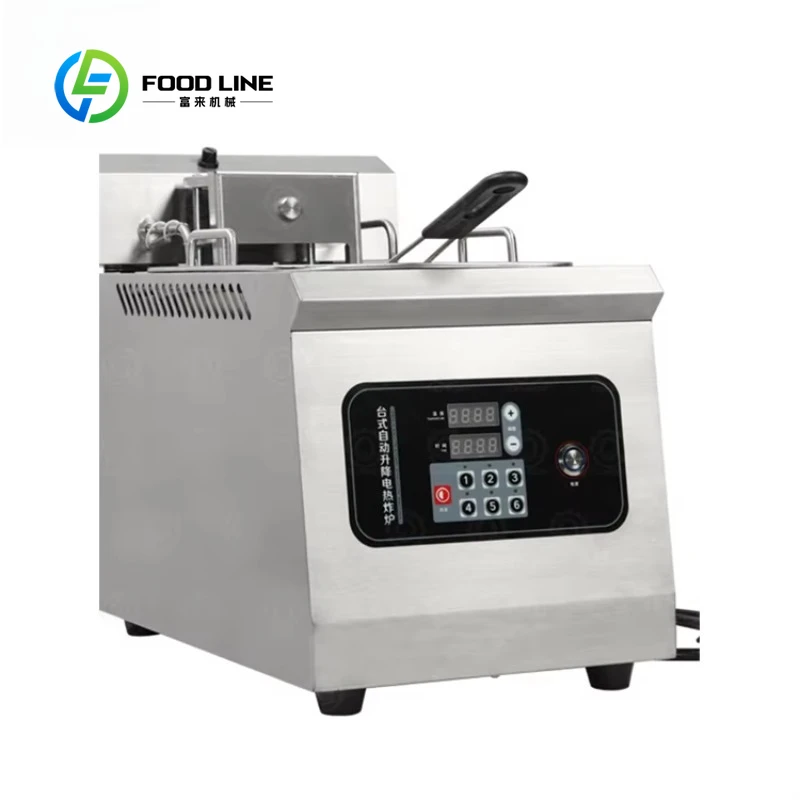

Customized size Lift potato chip fryer easy to operate gas tabletop fryer