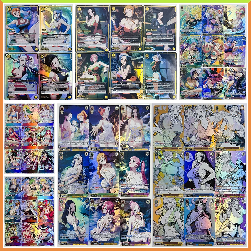 Anime ONE PIECE DIY ACG table game Battle Refraction Card Nami Vivi Yamato Bonny Toys for boys Collectible Card Birthday present