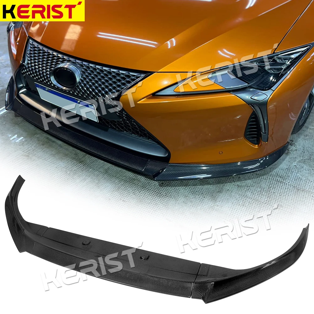 Carbon Fiber Front Lip 3Pcs For 2017-2021 Lexus LC500 LC500H Vrs V-LC