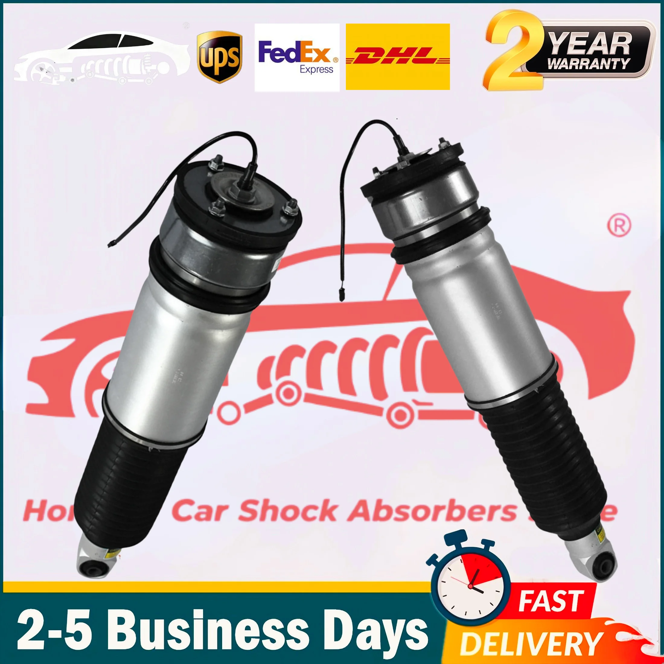Pair Rear Air Suspension Shock Struts with EDC For BMW 7 Series E65 E66 750i 750Li 760i 760Li 745i 745Li 2002-2008 37126785536