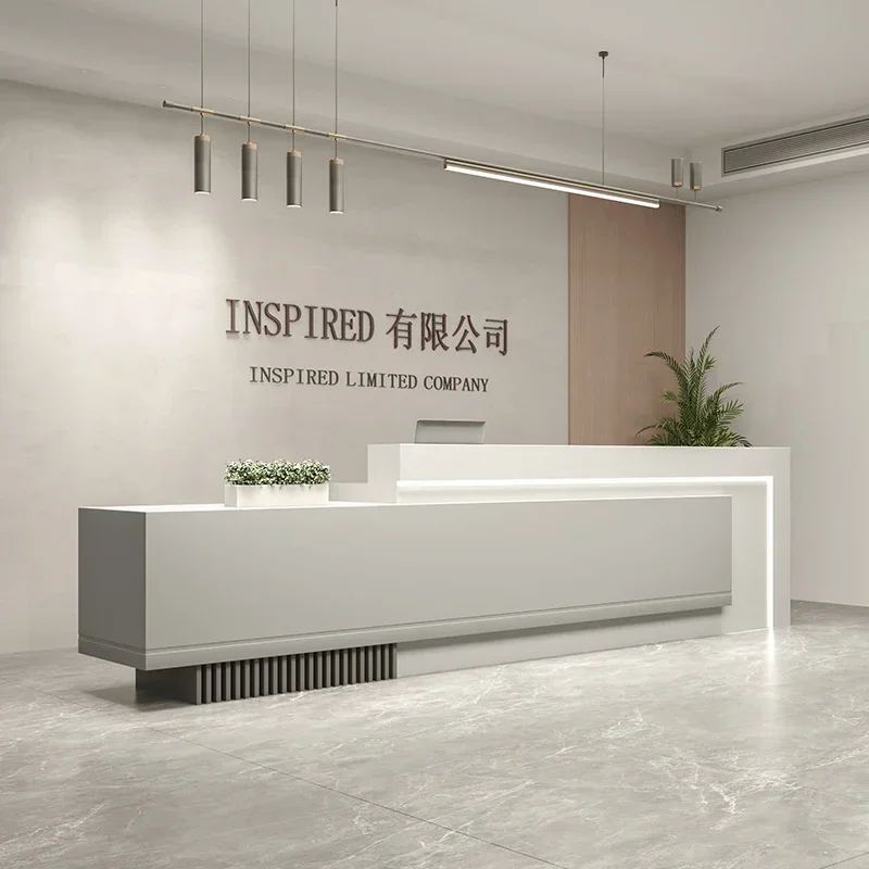 

Grocery Store Counter Salon Party Reception Tables Desk Long Beauty Institute Furniture Modern Recepcja Office Receptionist