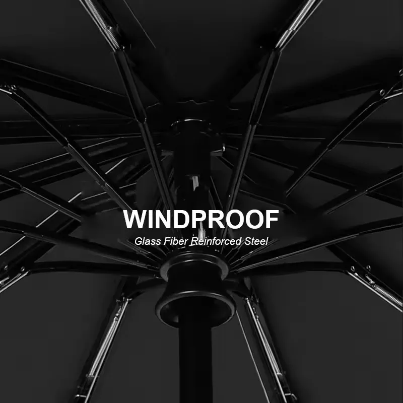 مظلة مقاومة للرياح بطبقة مزدوجة 24 عظمة أوتوماتيكية بالكامل - مظلة مضادة للمطر/الشمس للسفر - مقاس كبير للرجال والنساء #4