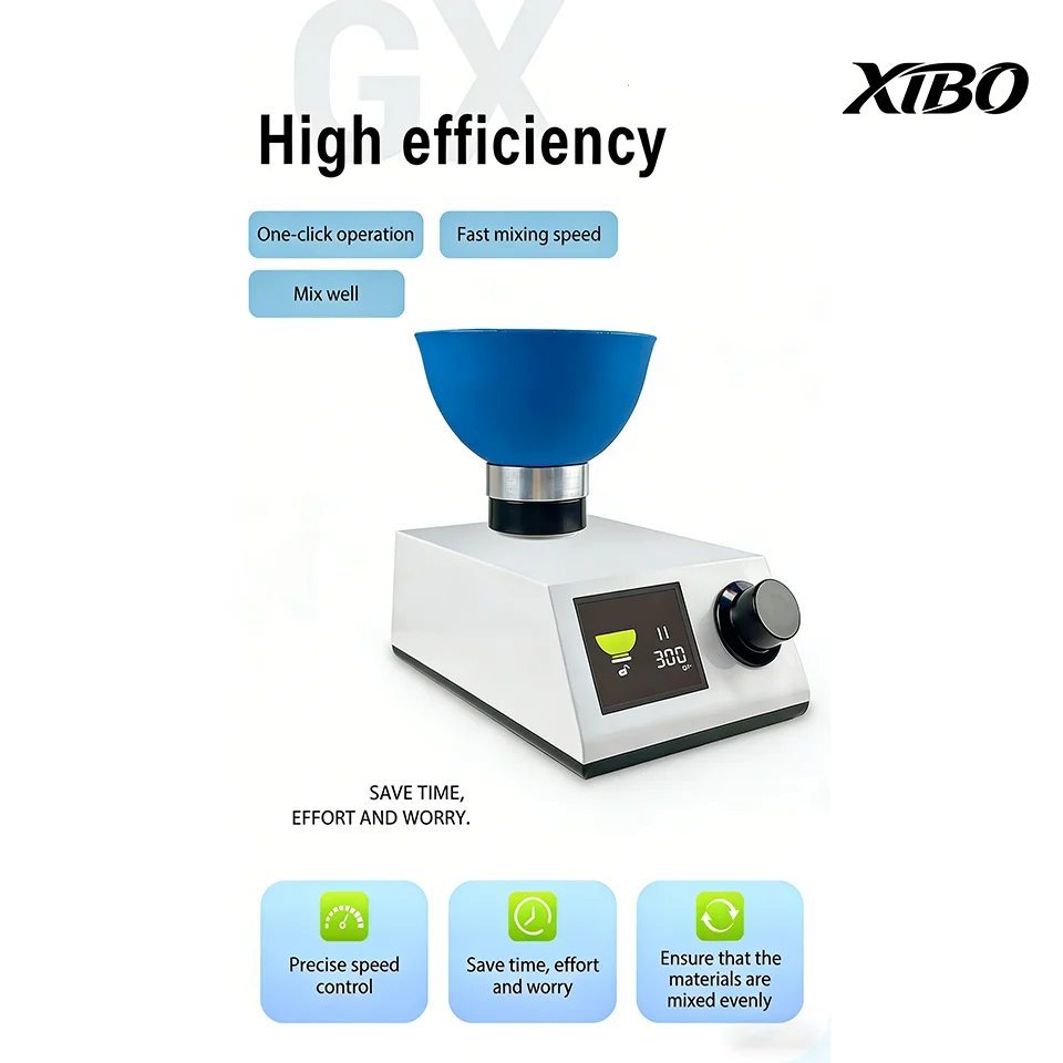 Multi Material Compatible Dental Electric Mixer with Smart Operation Modes 5-300rpm LCD Display for Alginate and Gypsum Mixing