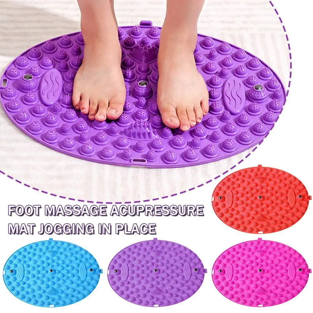 Foot Yoga Massage Acupressure Board Mat Muscle Relaxation Round Exercise Mat Fitness Foot Training Acupuncture Physiotherapy