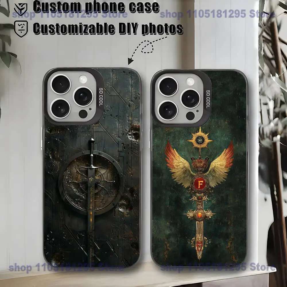 

Medieval Sword Design Phone Case For iPhone17,16,15,14,13,12,11,Mini,Pro,MAX,plus,Black Matte Shockproof Cover