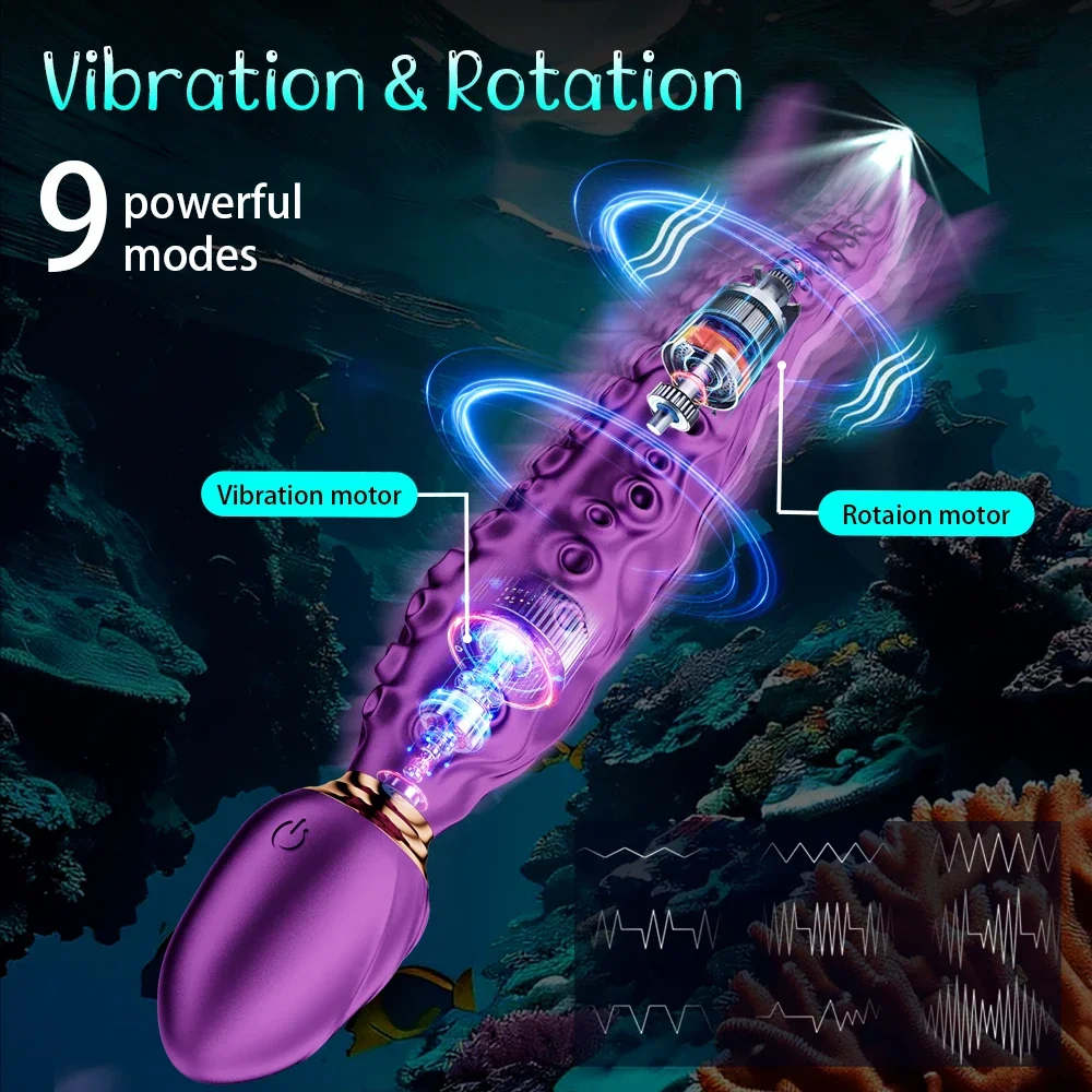 Rotation Vibrating Octopus Vibrator Sex Toys for Women Cute Sexy Pruduct Female Masturbation Adult Couples Gifts
