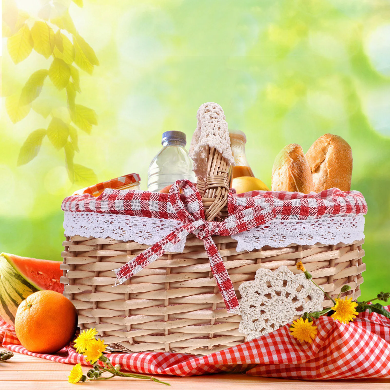 Wicker Storage Basket Premium Fruit Willow Weaving Blanket Simple Snacks Hand-woven Food Handheld