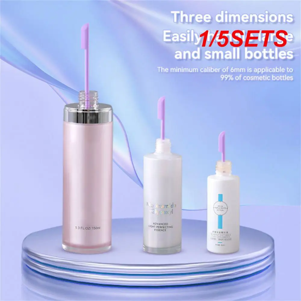 1/5SETS Cosmetics Bottle Jar Scraper Makeup Tools Silicone Double-end Scraper Set Cosmetics Tool Silicone Spatula