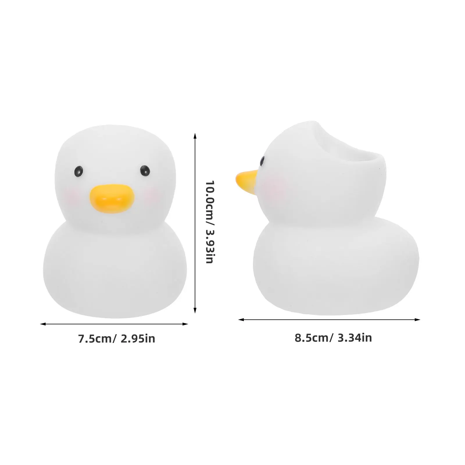 3Pcs Cute Duck Pen Holder Plastic Stationery Pencil Pot Cartoon Desk Organizer for School Office Workspace Decoration