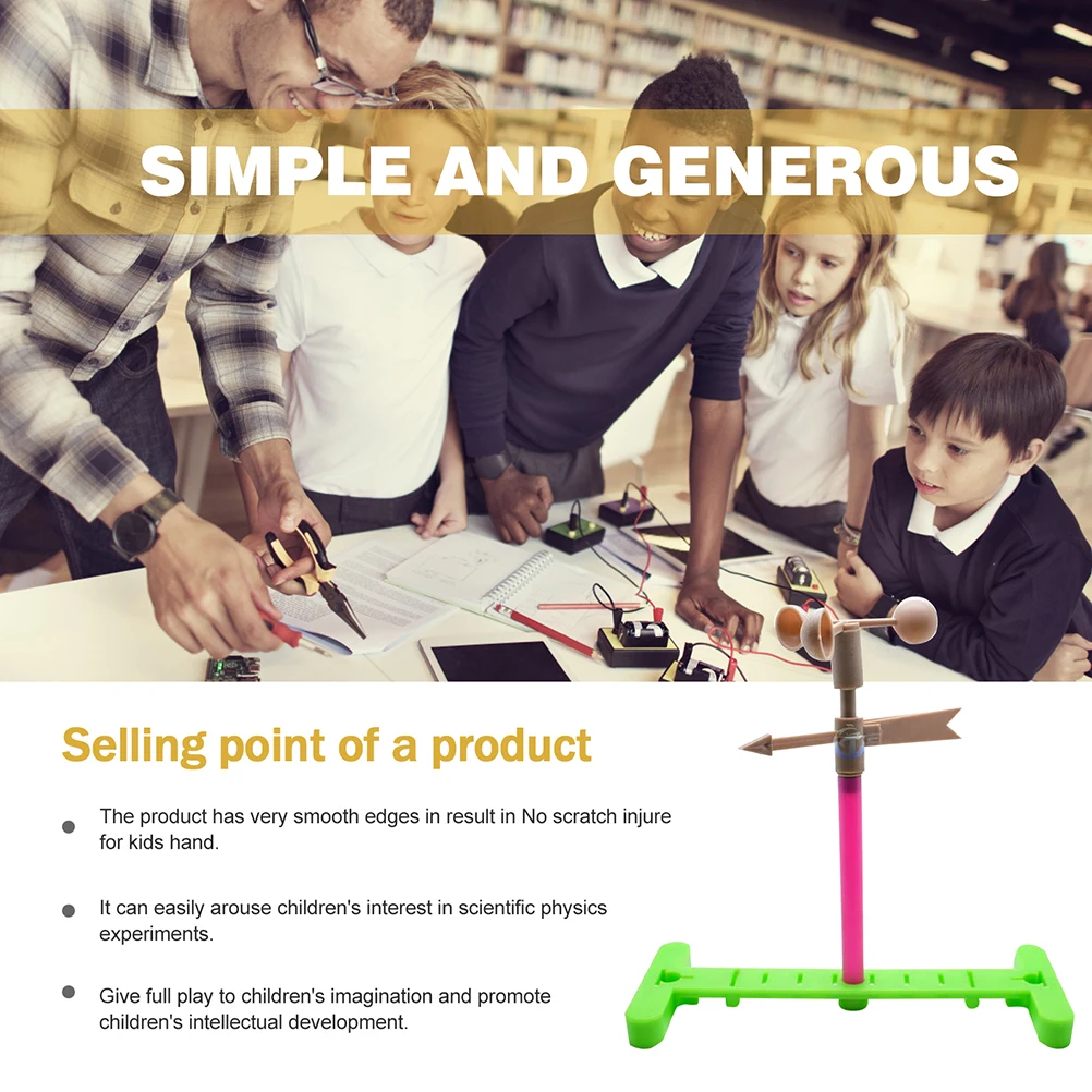 

2 Sets Diy Educational Scientific Anemometer Wind Speed Measurement Kids Students Classroom Science Experiment Teaching Supplies