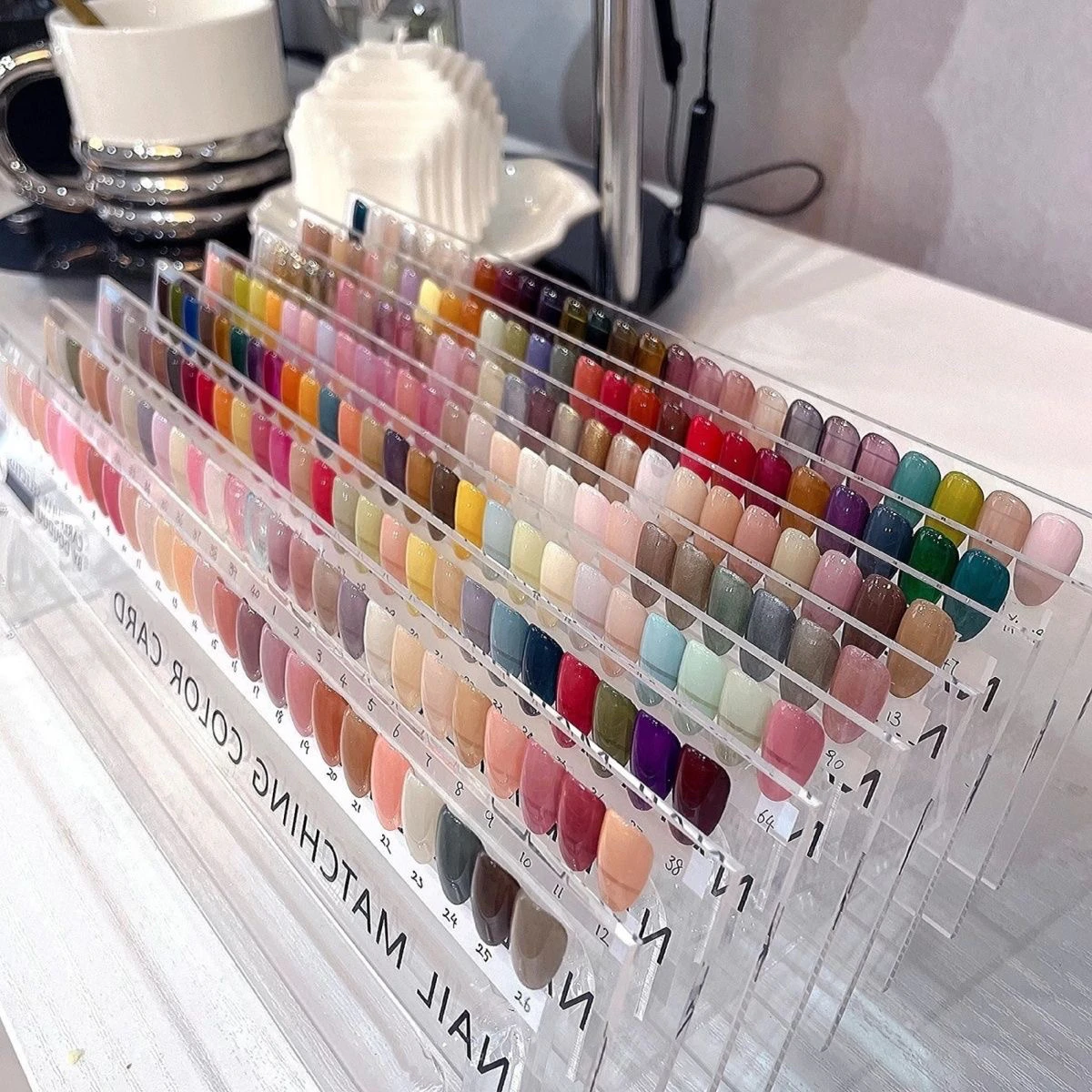 

Acrylic Nail Art Display Board UV Gel Nail Tips Color Card Nail Plate Template Nail Showing Shelf Manicure Accessories Tools