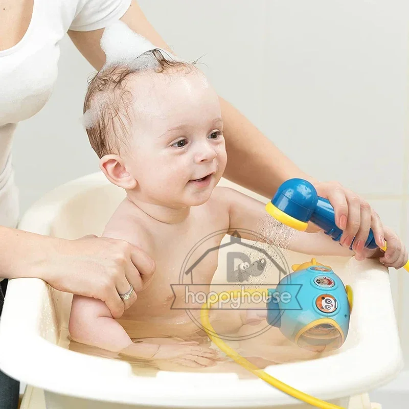 Baby Bath Toys Kids Electric Submarine Shower Suction Cup Bath Toys Sprinklers Baby Shower