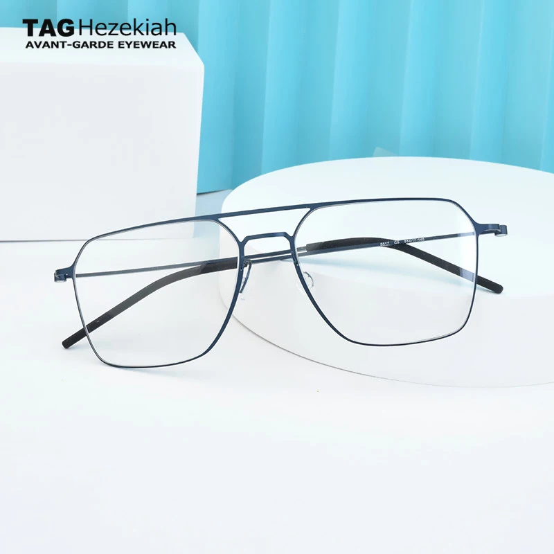 pure Titanium Glasses Frame for Men women 5517 Vintage square Myopia Prescription Eyeglasses Frames 2024 Optical Korean Eyewear