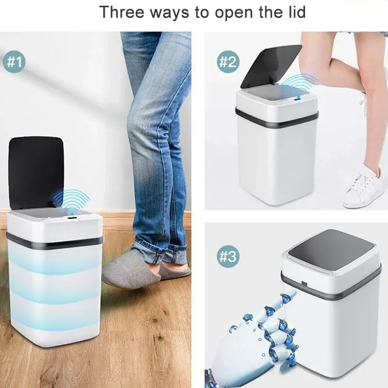 Küche Mülleimer 13L Badezimmer Touch Mülleimer In Die Toilette Smart Müll Eimer Abfall Bins Mülleimer Smart Mülleimer Küche