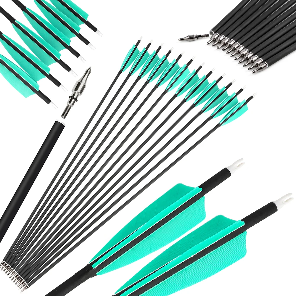 

Стрельба из лука, смешанная карбоновая стрела SP500, 4-дюймовый щит, турецкое перо, 28 дюймов, древко стрелы, составной изогнутый лук, охотничья стрельба по мишеням, Acc