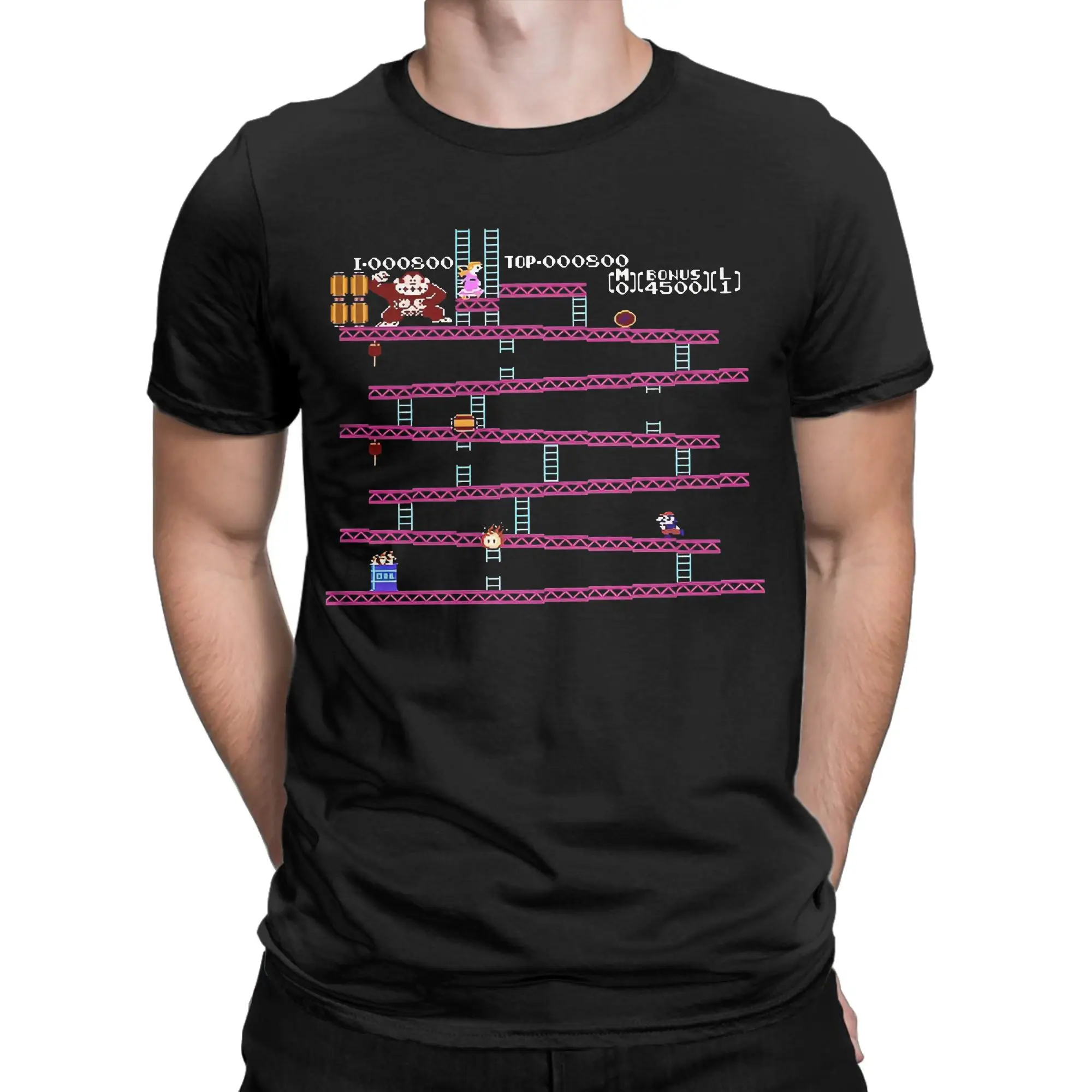 

video game monkey Donkey Kong Apparel Men Women T Shirts 100% Cotton Tee New Arrival Tops T-shirt