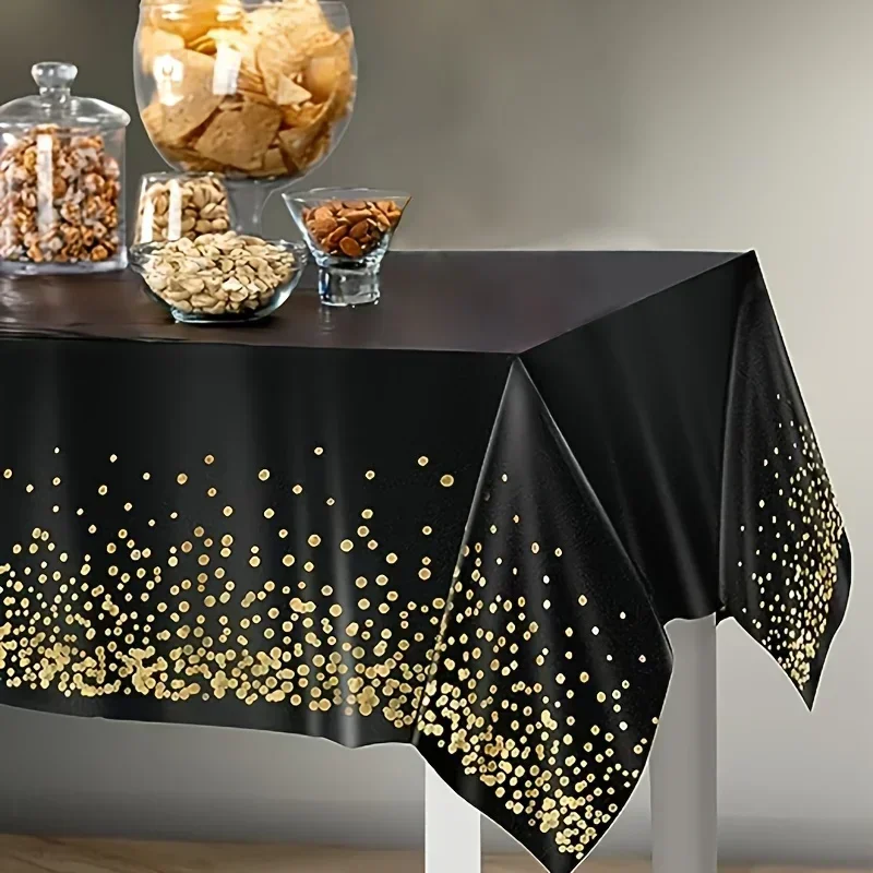 Elegant Dot Disposable Tablecloth, 137 x 274cm - Ideal for Birthday Parties Weddings Youngsters Showers and Special Occasions