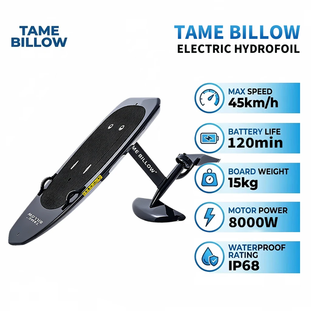 8000W Full Carbon High Performance Efoil Surfboard Custom Logo CE 1Y Warranty