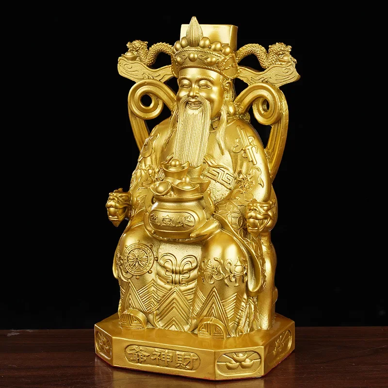 DSA God of Wealth Worship Deity Statue Store Opening Office Brass God of Wealth Ornament Household Worship Buddha Statue