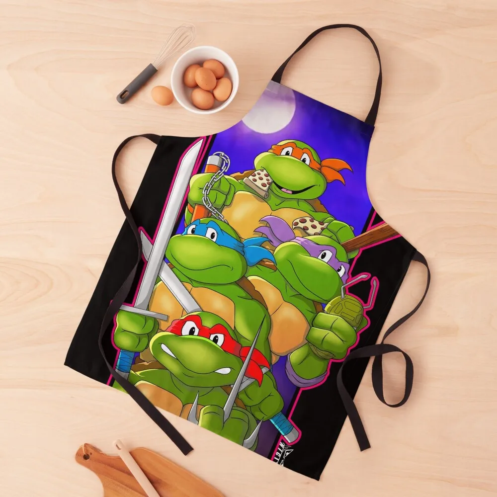 80s Ninja Turtles Apron Waterproof Kitchen Woman cook wear Sexy Apron