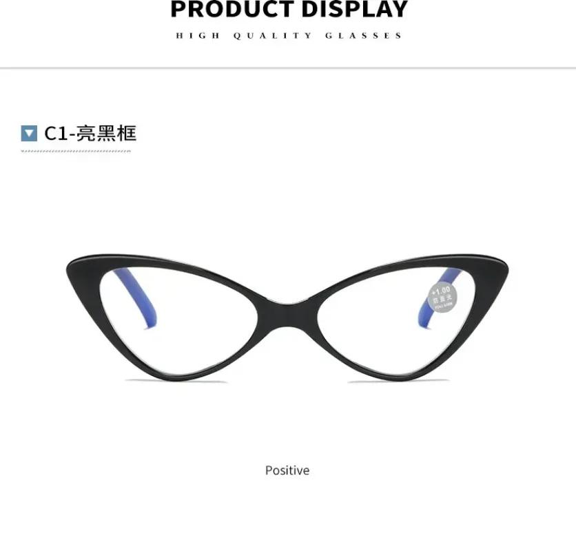 Modische Presbyopie-Brille gegen blaues Licht, klassische Retro-Katzenaugen-Lesebrille, Presbyopie-Brille für Herren und Damen – Detail 13