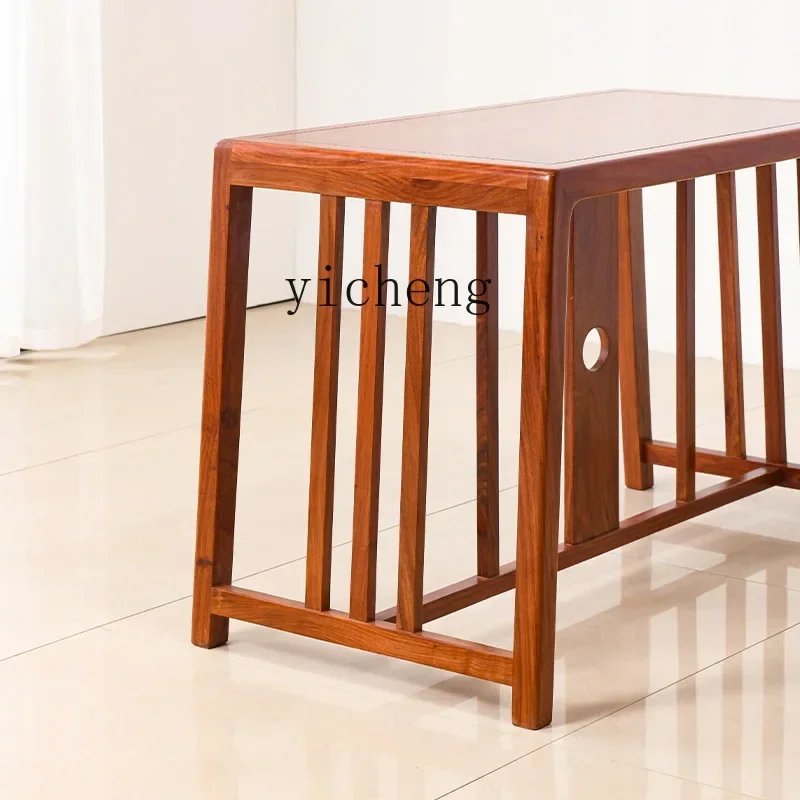 b25 Rosewood Desk Small Apartment Solid Wood Balcony Table New Chinese Computer Desk Office Calligraphy Table