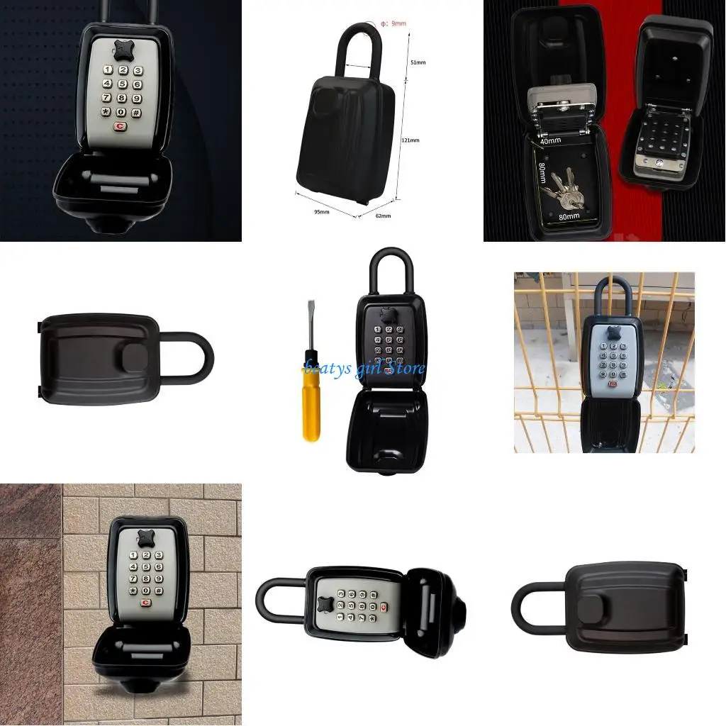 C7AB 12 رقم مجموعة قفل القفل مفاتيح مربع التخزين لمربع قفل المفتاح المرآب
