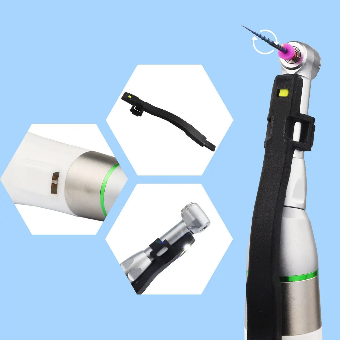 

Dental LED Endo Motor 16:1 Reduction Contra Angle Endodontic Instrument And Endo Root Canal Therapy Apex Locator