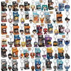 2024 Funko POP Keychains Dragons Ball Star Keychain wars Spiderman Attack on Levi Toy STITCH Rick Kurama Todoroki Figure Toys