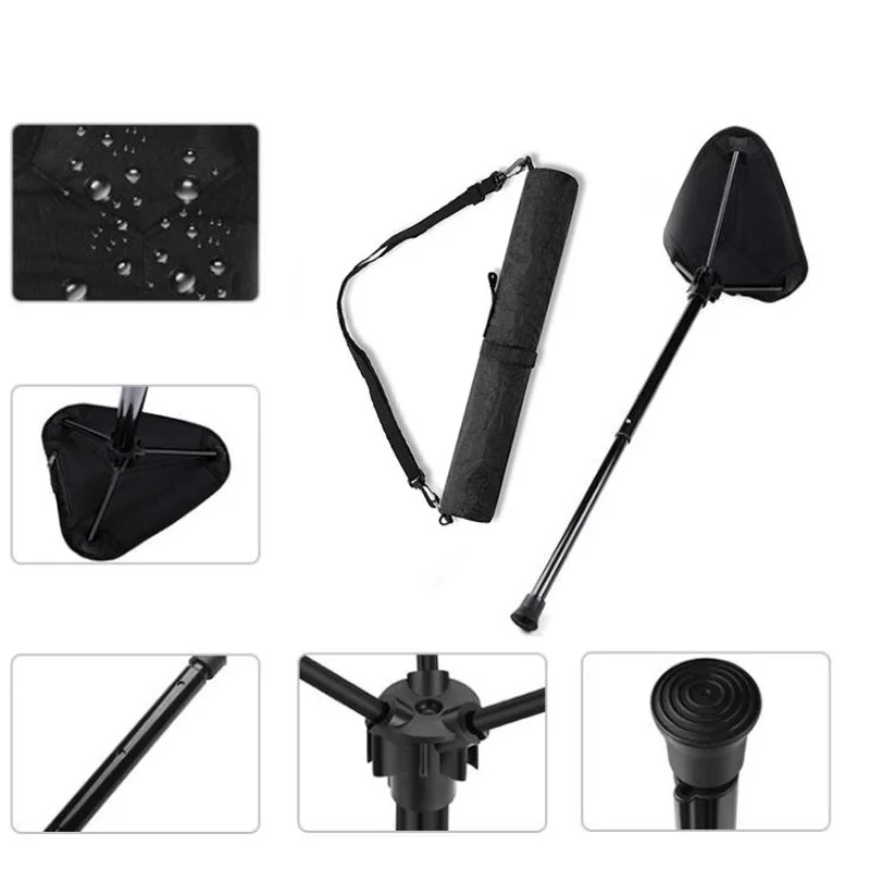 Outdoor folding unicorn/triangle stool portable seat queuing artifact fishing camping telescopic folding stool