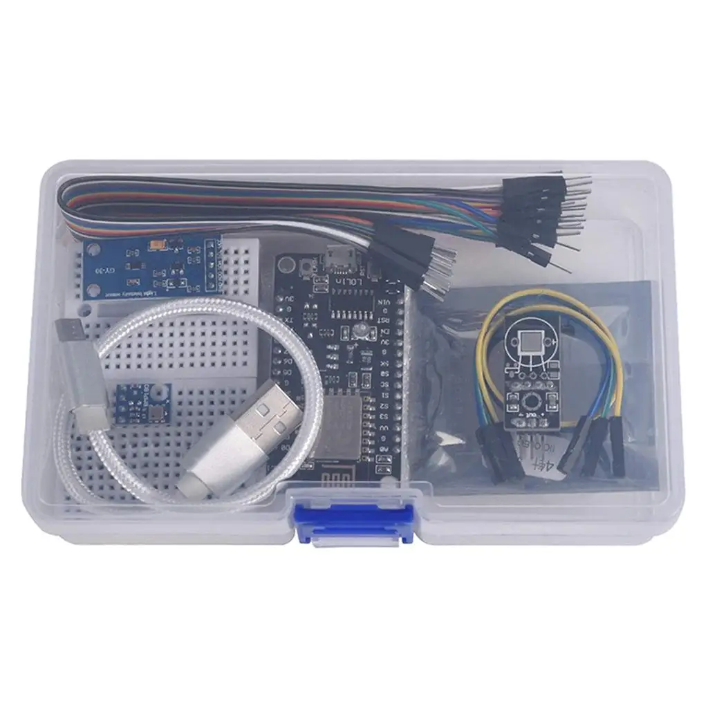 

Kit with Temperature Humidity Atmosphetic Pressure BH1750FVI Light Sensor 0.96 inch OLED IIC Display