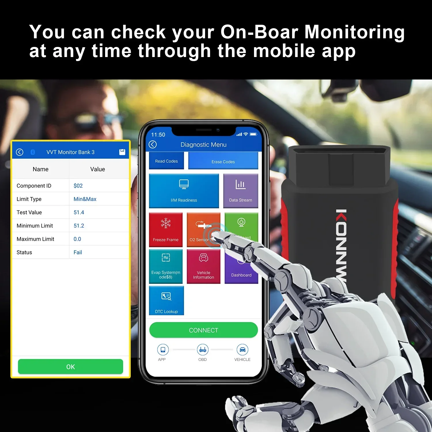 Durabl  KONNWEI KDIAG K  DIAG OBD2EOBD scanner full system scanner with ABS ai r bag