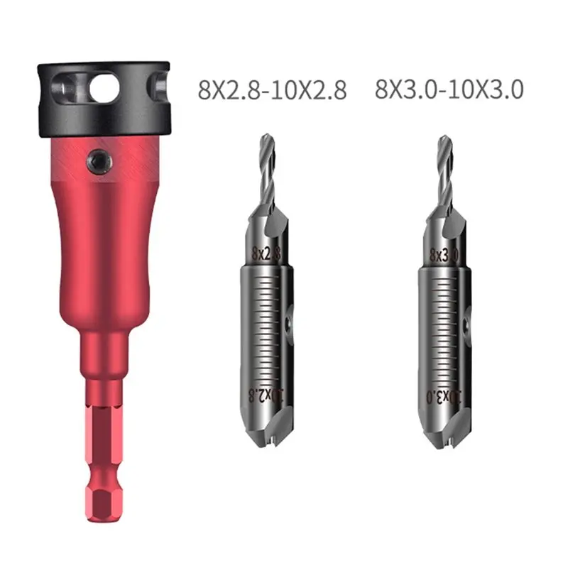 A96I-Quick Change Adjustable Depth Stop Drill Bit Set Woodworking Tool 2.8Mm& 3.0Mm Drill-Bit Included Depth Control Functionali
