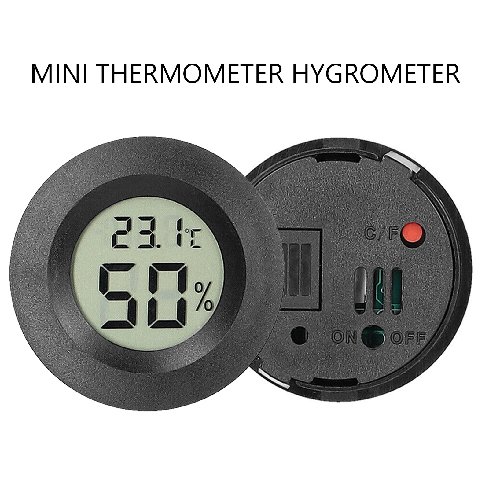 Mini Round Electronic Thermometer Hygrometer Indoor Digital LCD Hygrometer Temperature Humidity Meter Household Merchandises