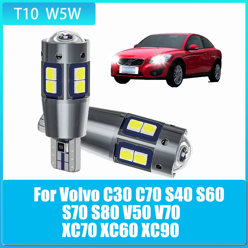 

2pcs T10 W5W LED Canbus 12V Led Bulbs Auto Car Clearance Light for Volvo C30 C70 S40 S60 S70 S80 V50 V70 XC70 XC60 XC90