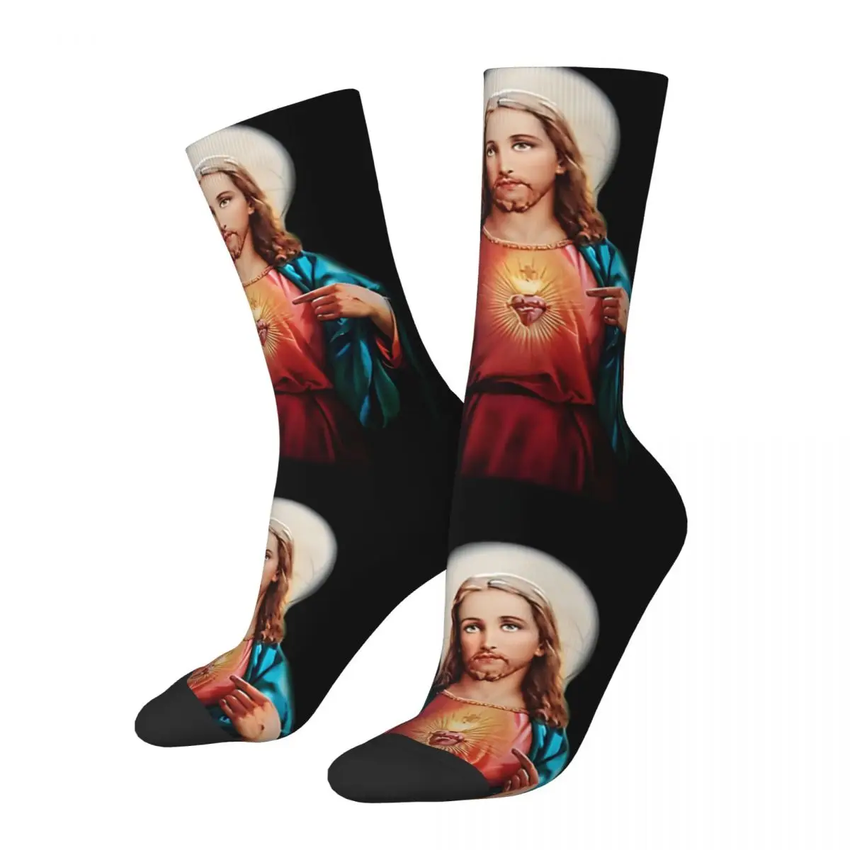 Christus Retter Jesus Socken männliche Herren Frauen Herbst Strümpfe Harajuku