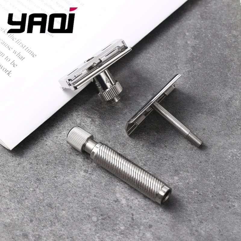 YAQI Ultima Slope Stainless Steel Adjustable Safety Razor arber - Luxury Grooming Essentials for Men Precision Shaving
