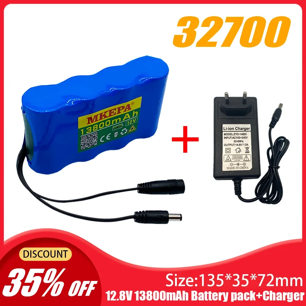 32700 battery pack 4S1P 12,8V with 4S 40A balanced BMS for electric boat and 12V non interruptible network components