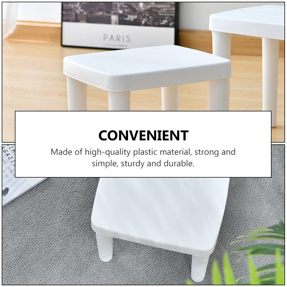 1Pcs Footstool Non-Slip Low Stool Small Size Household Bathroom Anti-Skid Square Stool Comfortable Safe for