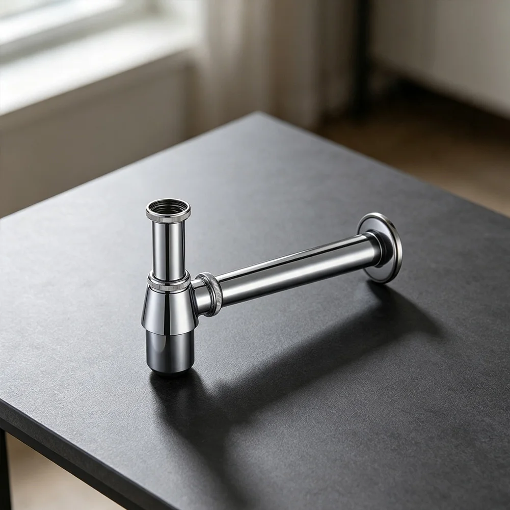 for Easy Diy Plumbing Installation Water Removal Sink Plumbing Kit Basin Waste Trap Lead-free Zinc Alloy for triple Brass Rings