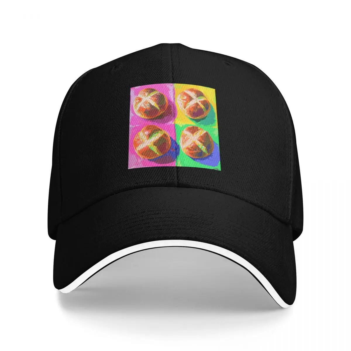 

Hot Cross Buns Pop Art 4 Baseball Cap Kids Hat western Hat Sports Cap Hats Woman Men's