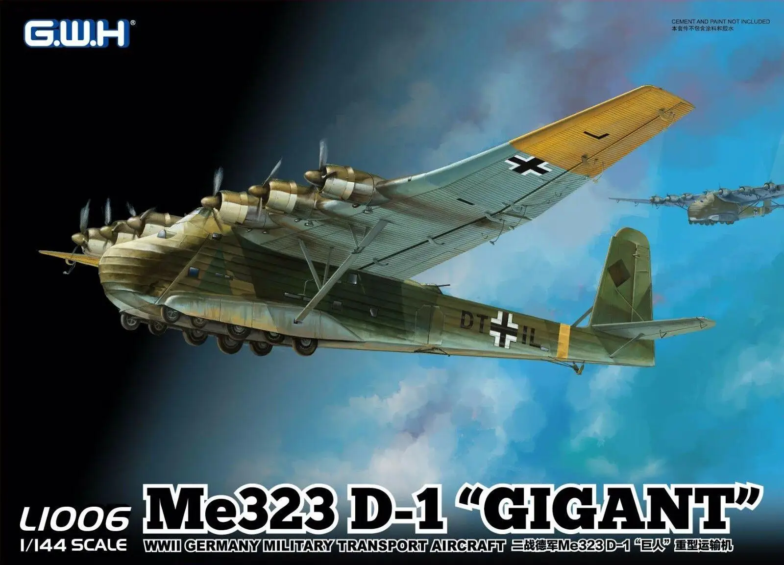 

Great Wall Hobby L1006 1/144 German Military Transport Aircraft Me323 D-1 Gigant