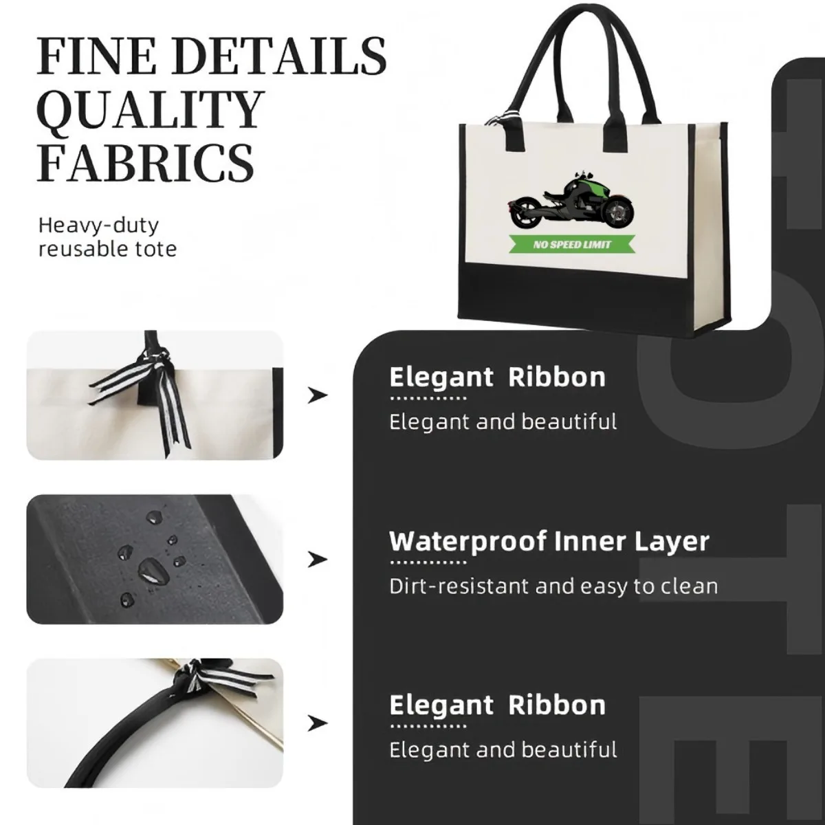 Can Am Ryker 2026 وصول جديد موضة عملية واسعة قابلة لإعادة الاستخدام حمل حقيبة نمط طباعة 2 لهجة الثقيلة حقيبة كتف كبيرة fo