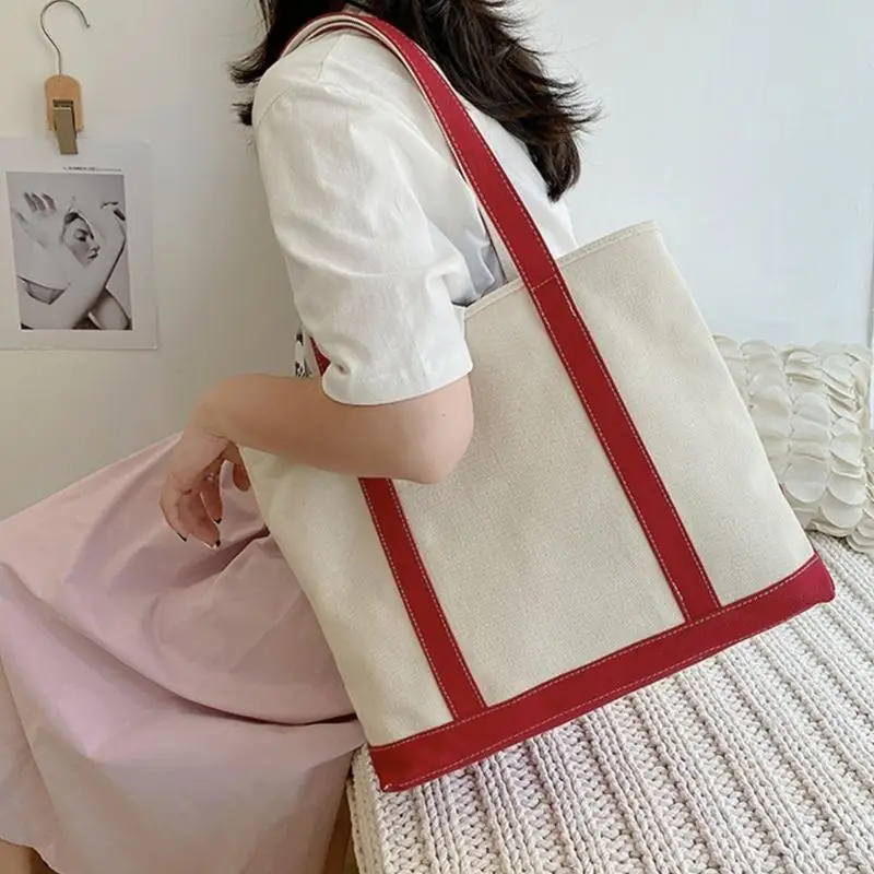 

Versatile Tote Bag Spacious Canvas Shoulder Bags for Work School and Casual 20CA