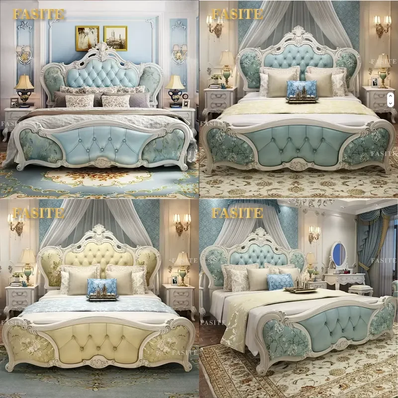 French Style Bed Board Art Deco Bedroom Furniture Elegant Premium Home Hotel Living Room Decor
