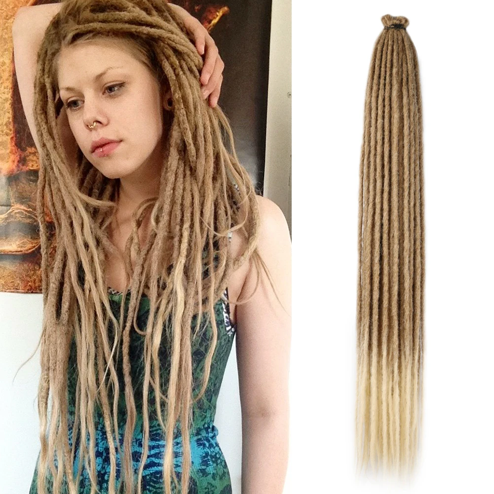 

36Inches Synthetic Dreadlocks Braiding Extensions Thin Soft Reggae Hair Hip-Hop Style Dread Long Crochet Braids For Hippie Hair